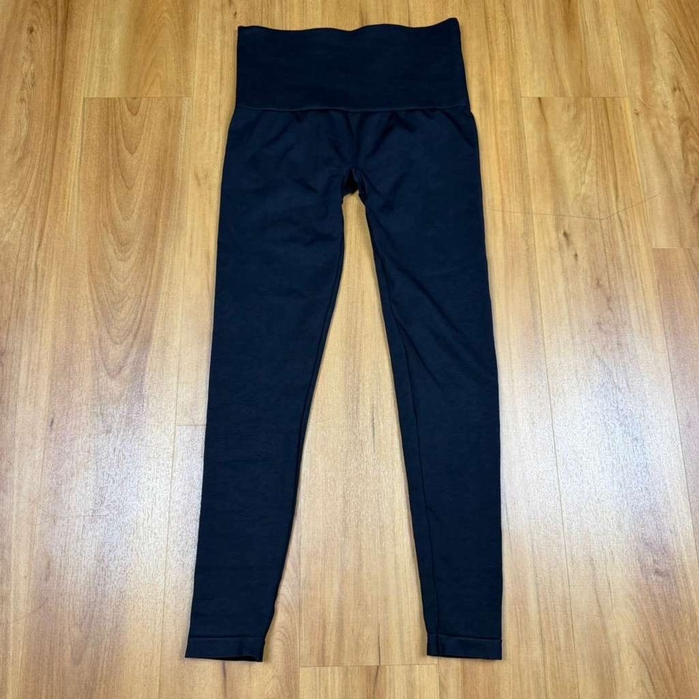 Assets by Spanx Womens Black Seamless High Waisted Leggings 20339R Size M